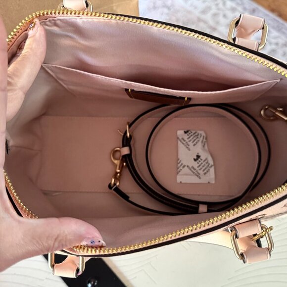 Coach Georgia Satchel Bag – Limited Edition Rose Floral Print Gold/Blush – NWT - Picture 13 of 16